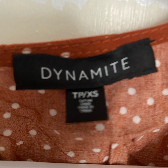 Dynamite rust polka dot top with knot detail - Picture 4 of 4